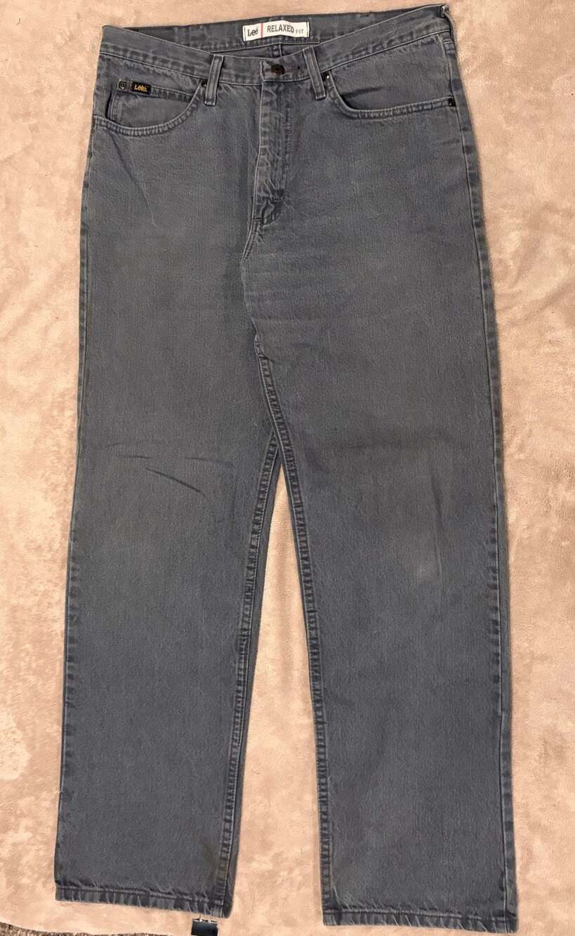 Lee Men's Relaxed Fit Gray Denim Jeans
